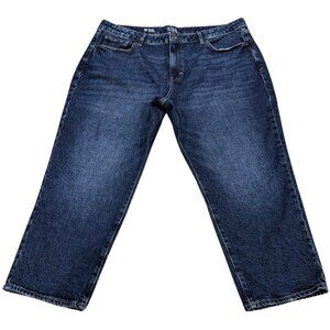 a.n.a Jeans Womens 18P Blue Boyfriend Mid Rise Distressed Cotton Stretch Casual